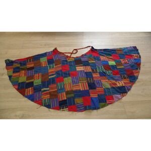 Sunshine Imports Patchwork Skirt Handwoven‎ Guatemala Colorful Boho Hippie